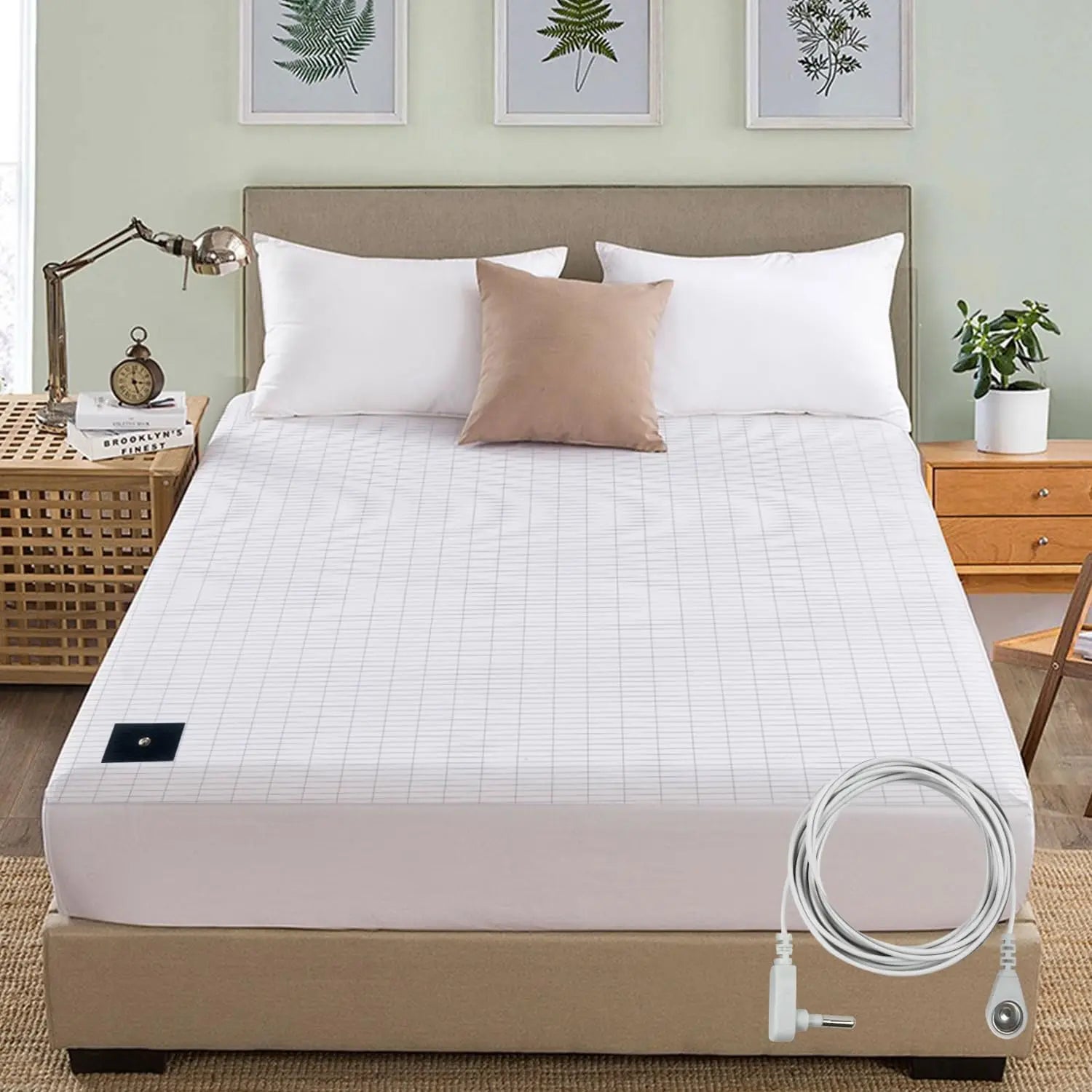 Earthing Fitted Bed Sheet Organic cotton with Conductive silver fibre