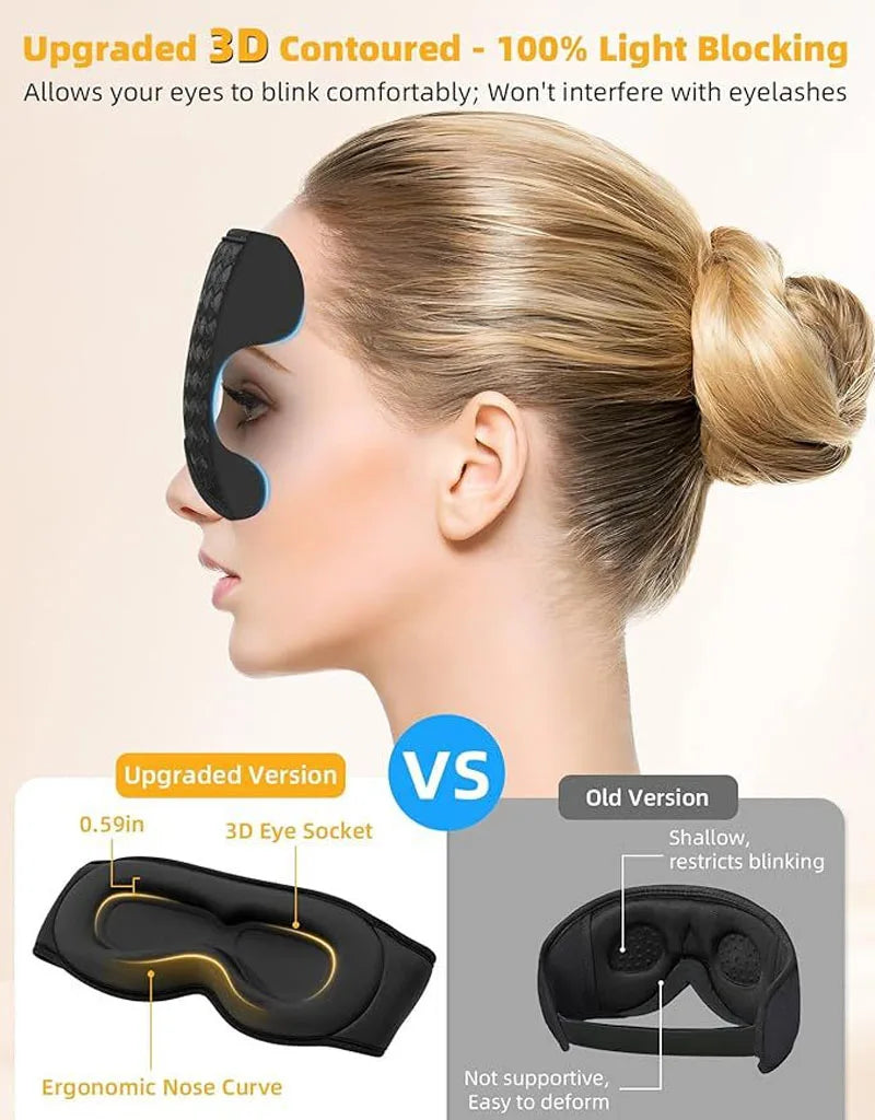 Sleep Eye Mask With Bluetooth Headphones And Microphone