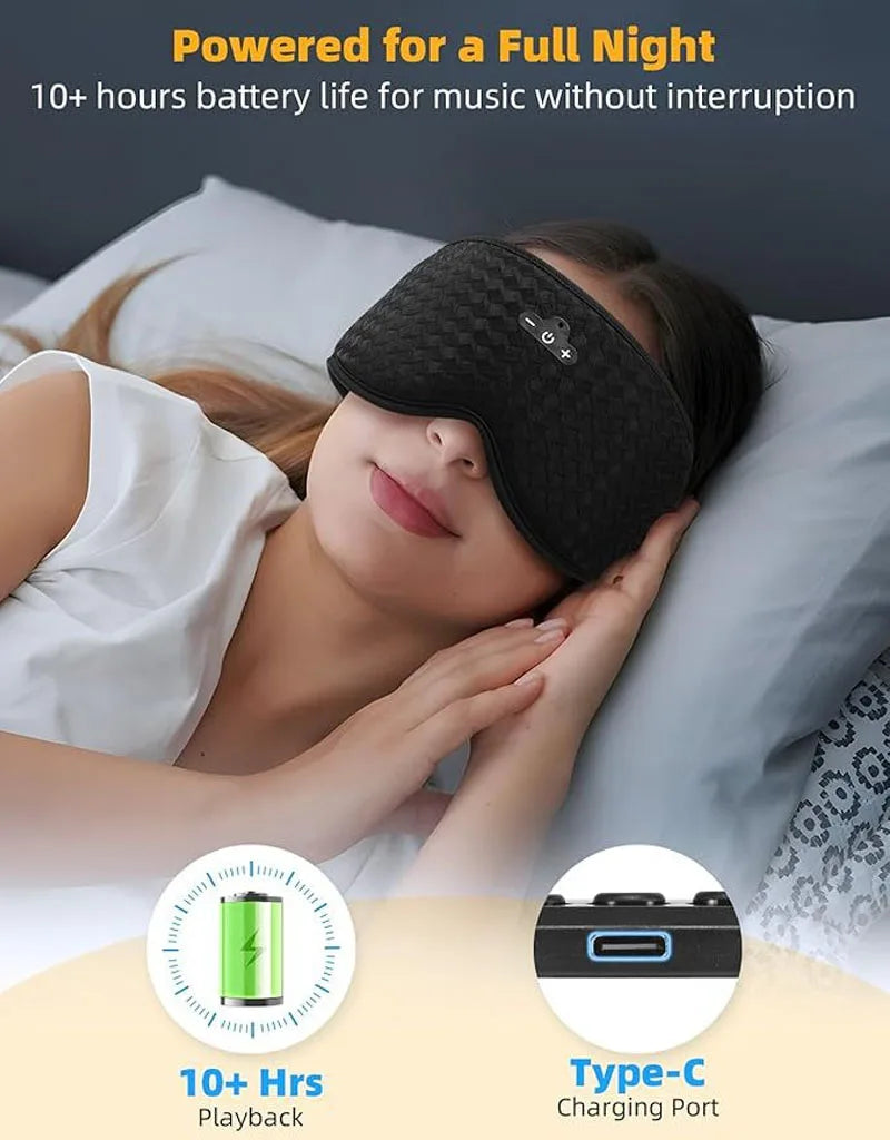 Sleep Eye Mask With Bluetooth Headphones And Microphone